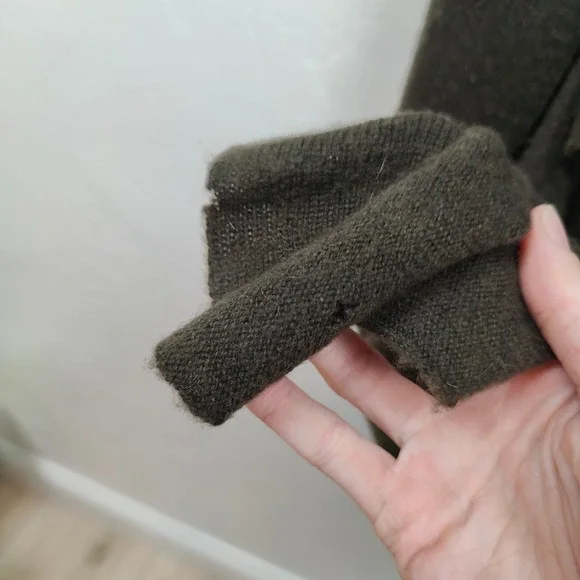 Ralph Lauren Black Label Cashmere Ruffle Duster Cardigan Womens Medium FLAWED - Picture 8 of 13